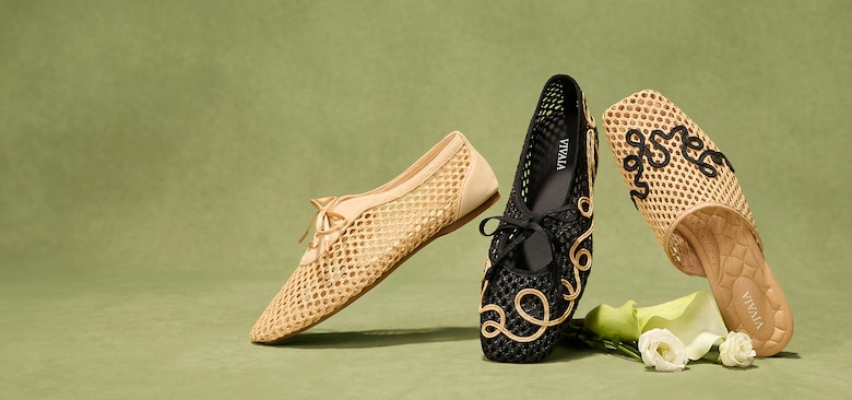 VIVAIA Cristina mesh ballerinas
